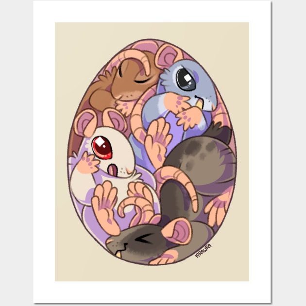 Rat Egg Wall Art by KiRAWRa